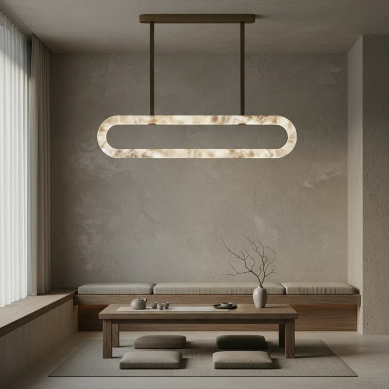 Spanish Alabaster Chandelier View 4 | Circle Round Chandelier | Spanish Alabaster | JINSHE | JINSHE