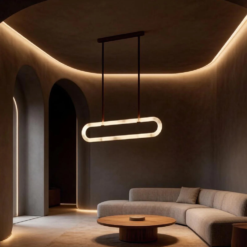 Spanish Alabaster Chandelier View 5 | Circle Round Chandelier | Spanish Alabaster | JINSHE | JINSHE