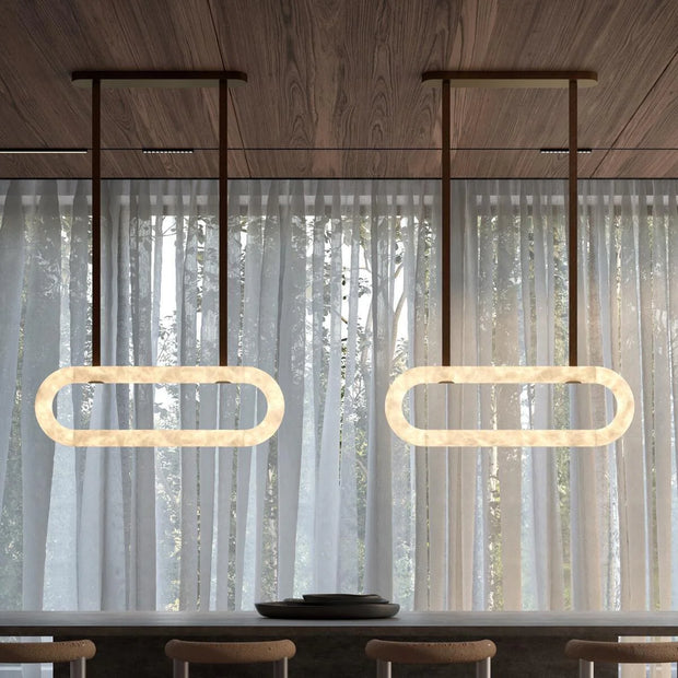 Circle Round Chandelier | Spanish Alabaster | JINSHE