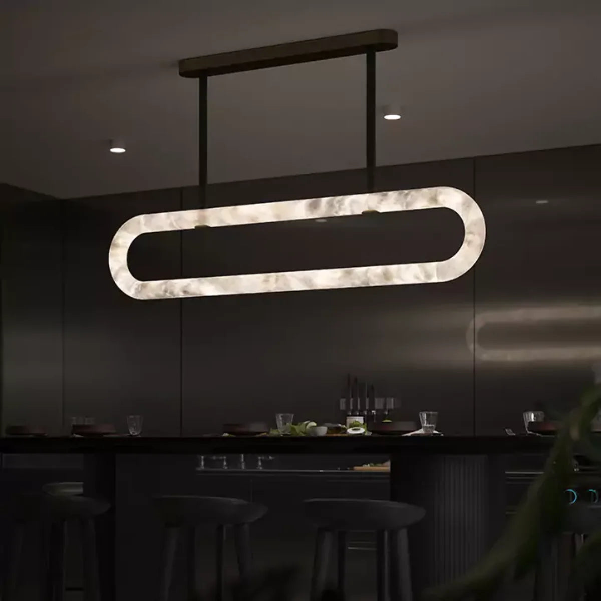 Spanish Alabaster Chandelier View 10 | Circle Round Chandelier | Spanish Alabaster | JINSHE | JINSHE