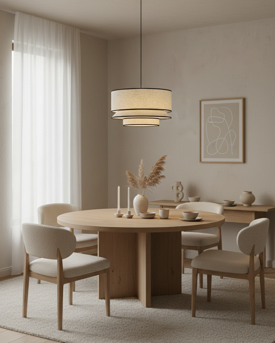 Circlune Curated Iron & Glass Pendant Light – dimensional scale reference
