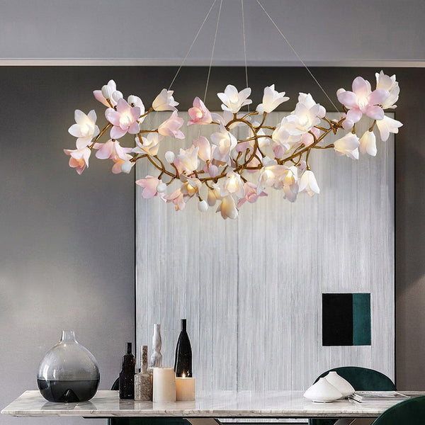 Circular Blossom Curated Solid Brass Chandelier