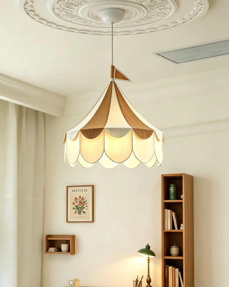 Cirelle Canopy Curated Finished Iron Pendant Lig – unlit natural material contrast