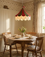 Cirelle Canopy Curated Finished Iron Pendant Lig installed in residential dining space