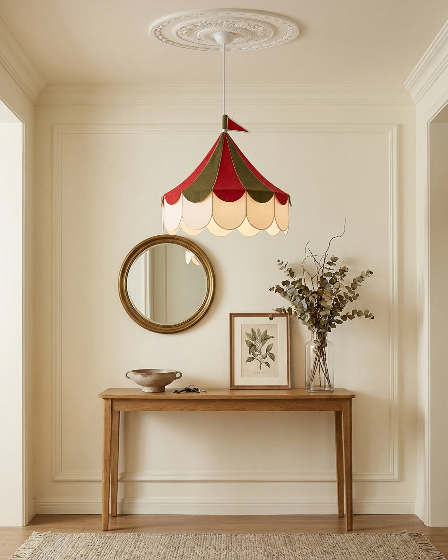Cirelle Canopy Curated Finished Iron Pendant Lig – spatial dining room perspective