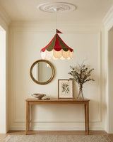 Cirelle Canopy Curated Finished Iron Pendant Lig – spatial dining room perspective