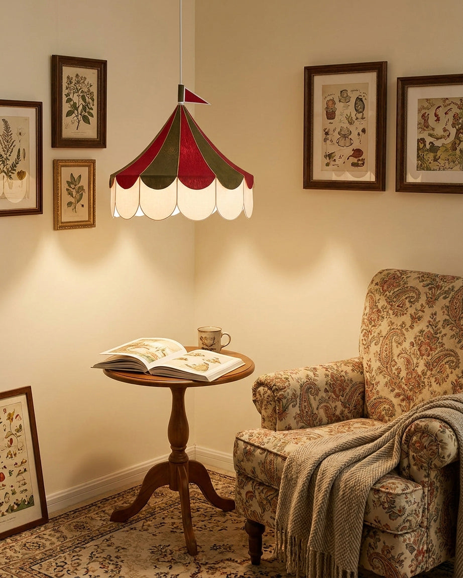 Cirelle Canopy Curated Finished Iron Pendant Lig – full fixture elevation view