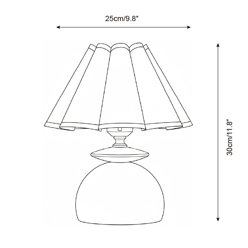 Citrus Dome Curated Iron & Glass Table Lamp – macro detail view