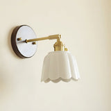 Clarette Curated Solid Brass Wall Sconce – illuminated warm ambiance setting #1