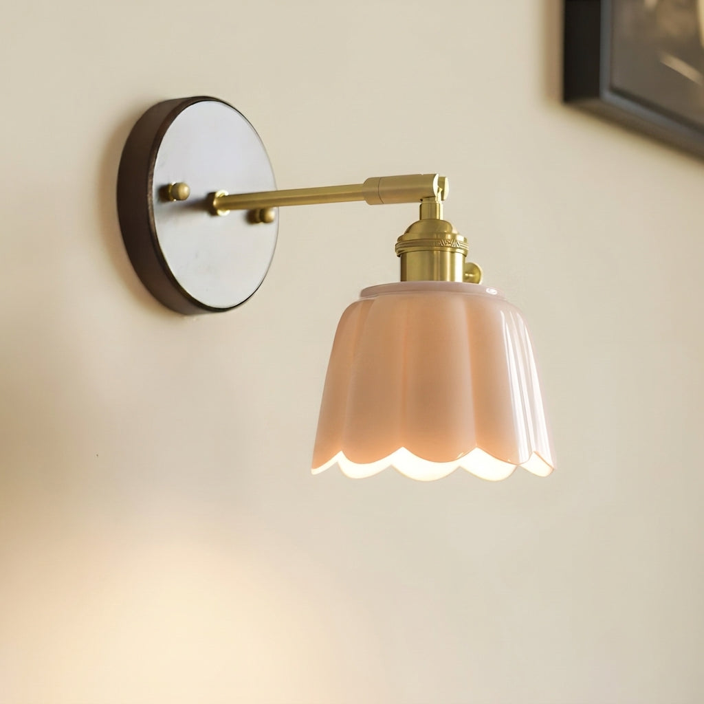 Clarette Curated Solid Brass Wall Sconce – architectural ceiling profile #1
