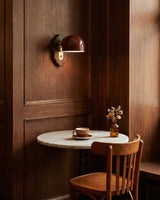 Claretto Curated Mouth-Blown Frosted Glass Wall – side angled contour profile