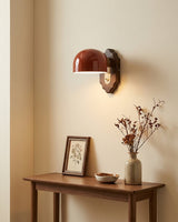 Claretto Curated Mouth-Blown Frosted Glass Wall warm illuminated room view