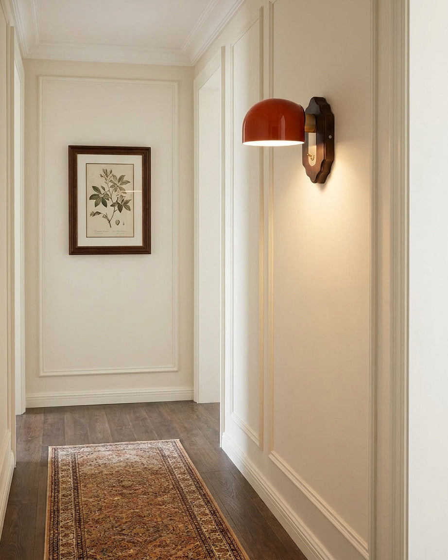 Claretto Curated Mouth-Blown Frosted Glass Wall – illuminated warm ambiance setting