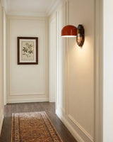 Claretto Curated Mouth-Blown Frosted Glass Wall – illuminated warm ambiance setting