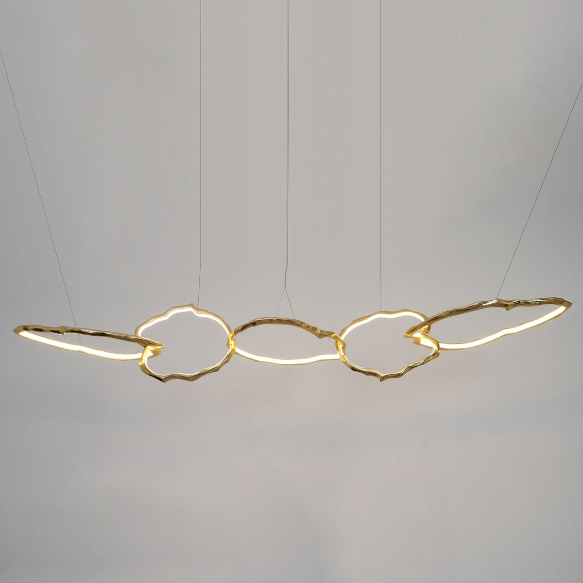 Cloud Rings Series Brass Curated Solid Brass Cha – handcrafted surface texture #1