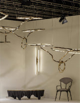 Cloud Rings Series Brass Curated Solid Brass Cha – side angled contour profile