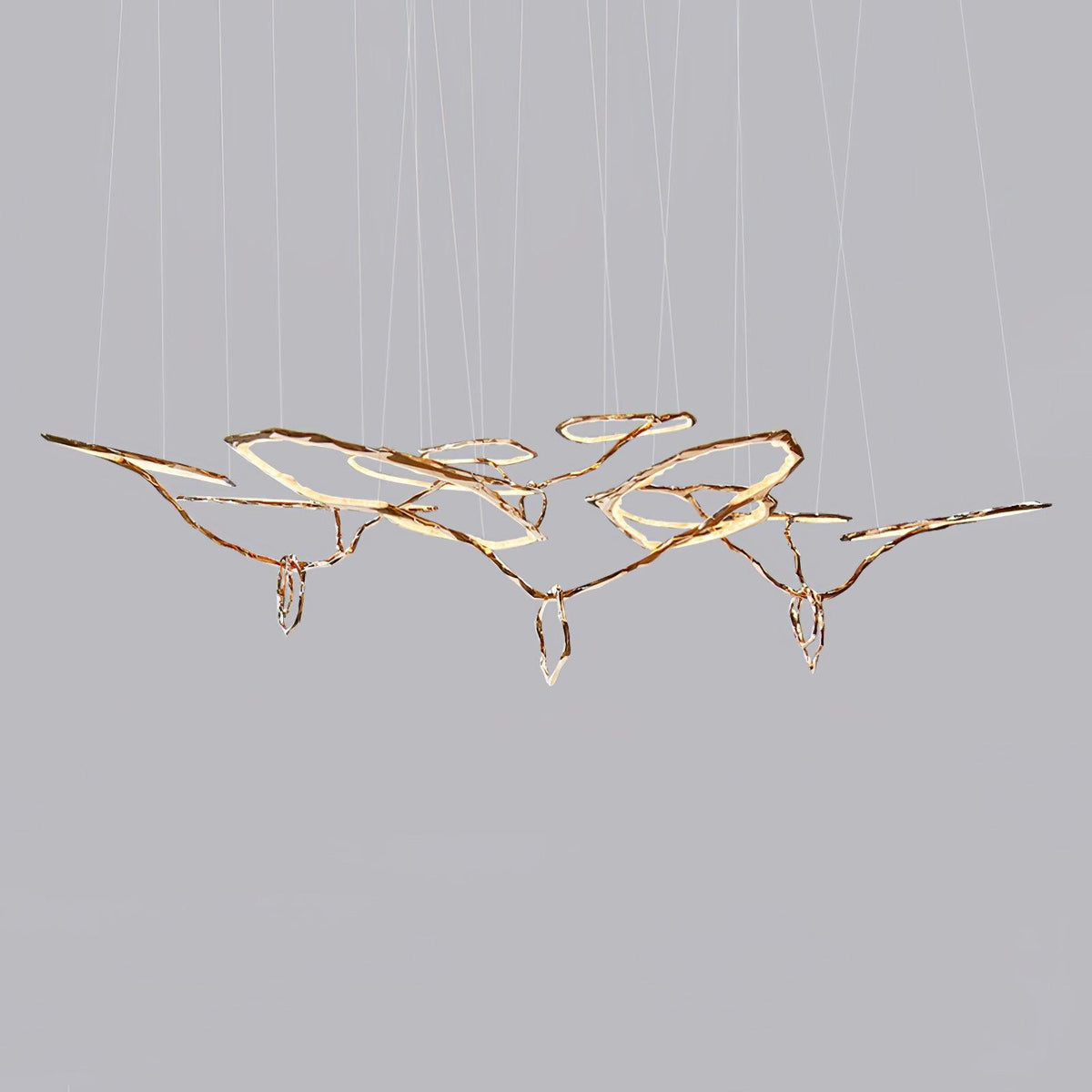 Cloud Rings Series Brass Curated Solid Brass Cha – ∅ 323.6 x W 95.7 x H 53.9 finish configuration