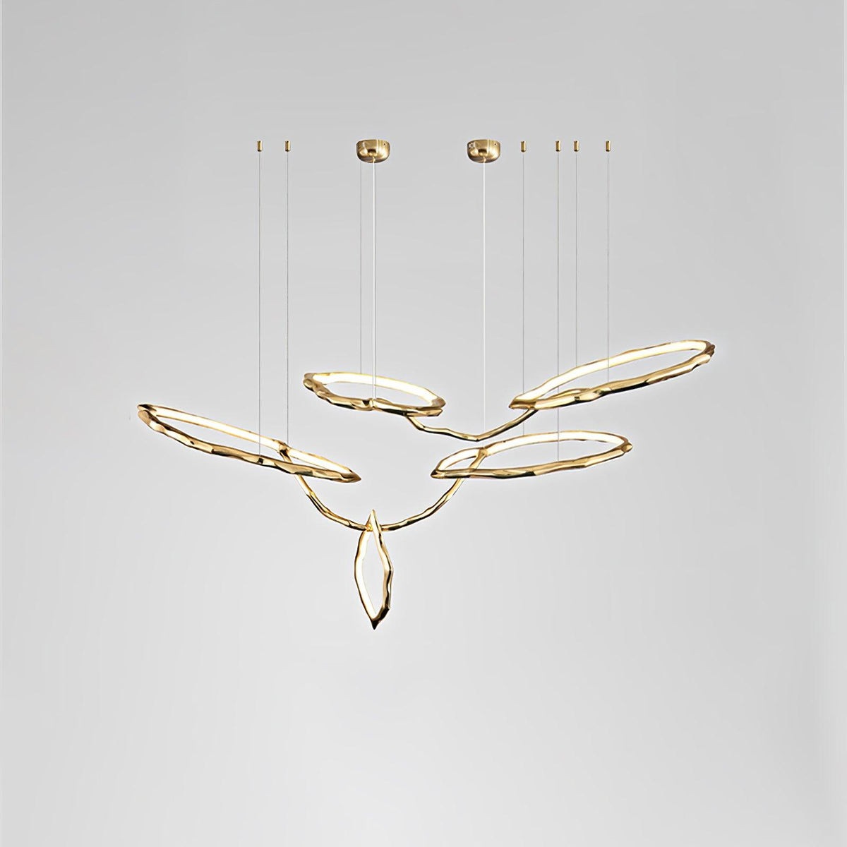 Cloud Rings Series Brass Curated Solid Brass Cha – dimensional scale reference