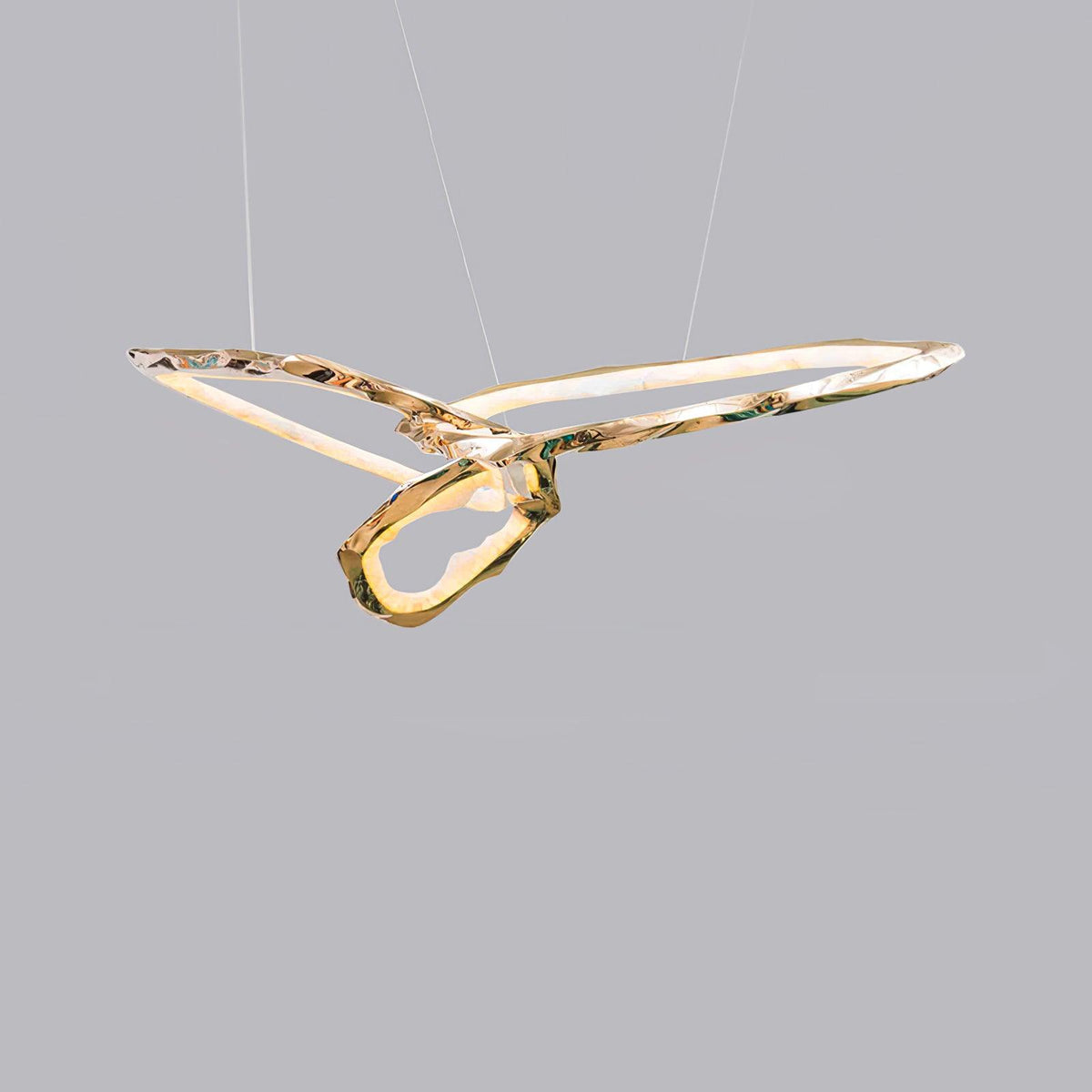 Cloud Rings Series Brass Curated Solid Brass Cha – dimensional scale reference #1