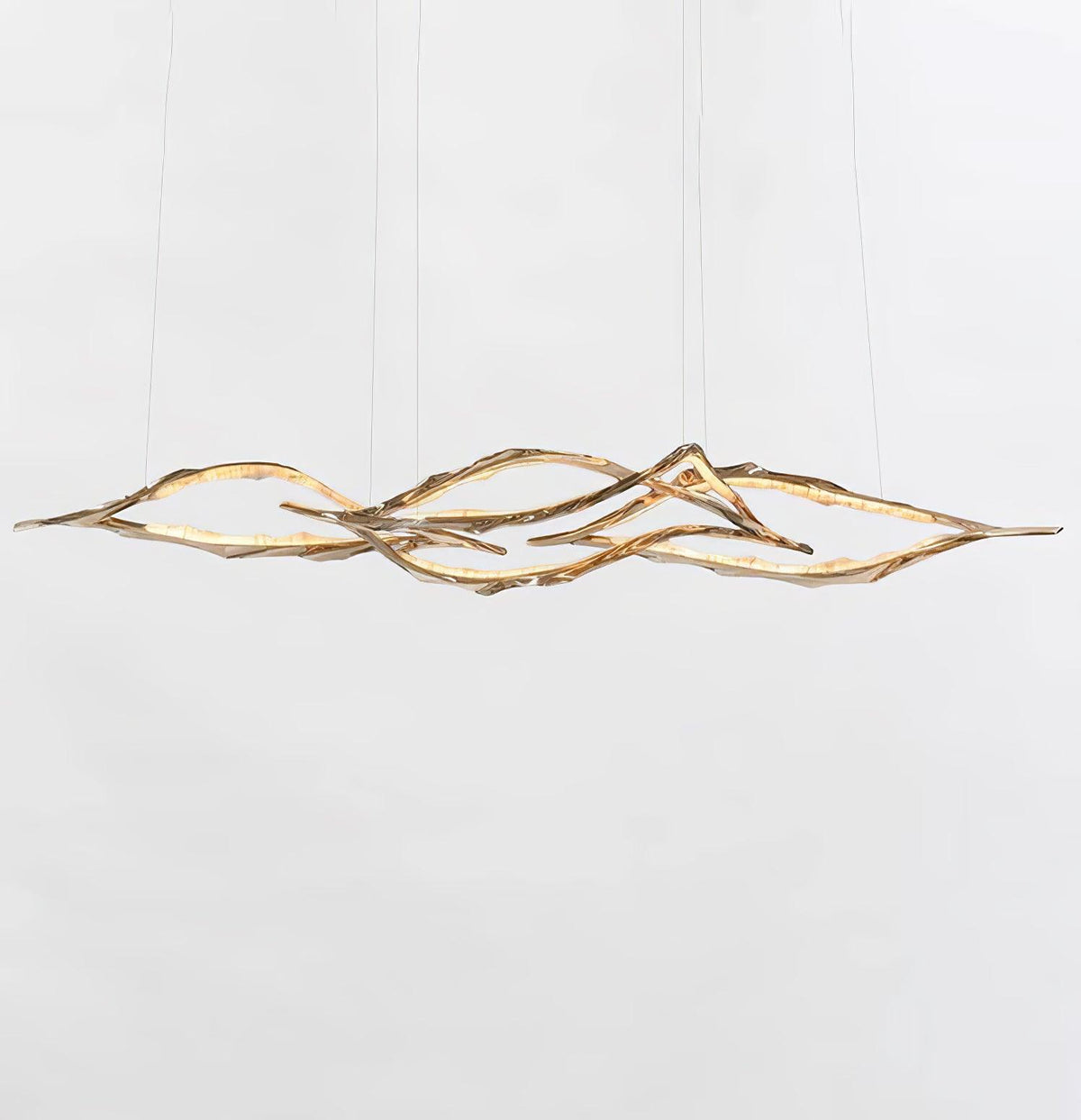 Cloud Rings Series Brass Curated Solid Brass Cha – spatial dining room perspective