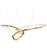Cloud Rings Series Brass Curated Solid Brass Cha – full fixture elevation view