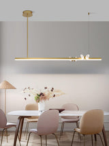 Cohen Butterfly Curated Optical Acrylic Chandeli – spatial dining room perspective
