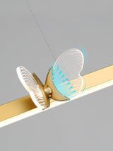 Optical Acrylic craftsmanship detail on Cohen Butterfly Curated Optical Acrylic Chandeli