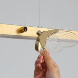 Cohen Butterfly Curated Optical Acrylic Chandeli – handcrafted surface texture