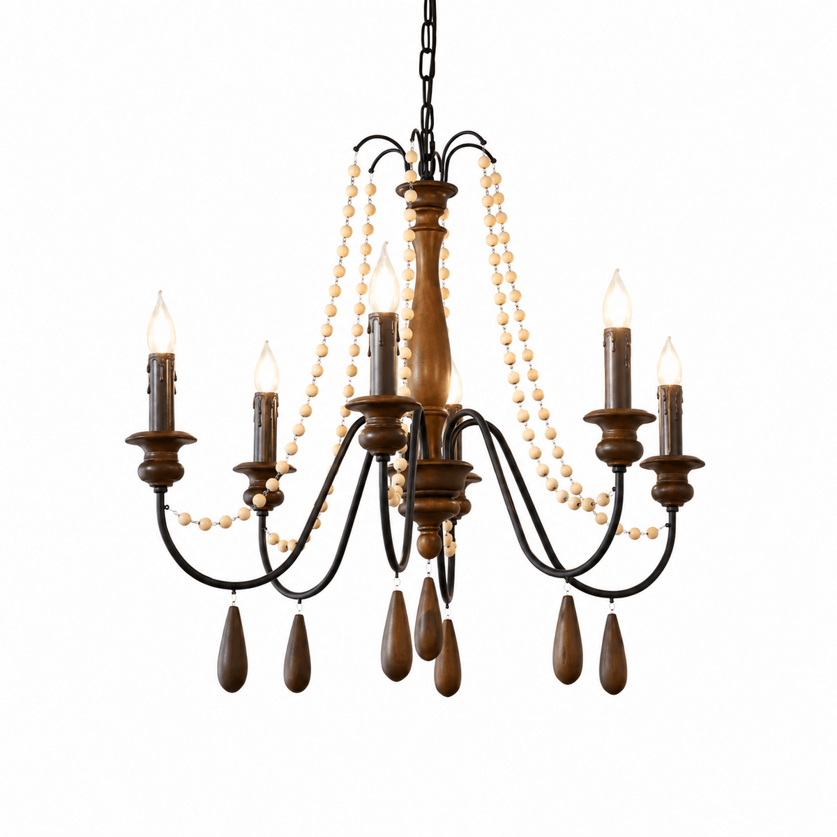 Collana French Country Curated Solid Hardwood Ch – Ø 27.6 × H 26.4 finish configuration