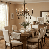 Collana French Country Curated Solid Hardwood Ch installed in residential dining space