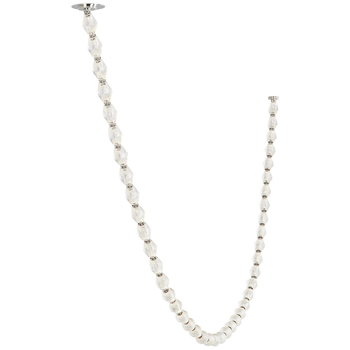 Riviere Chain Curated Mouth-Blown Frosted Glass – dimensional scale reference #1 #2 #3