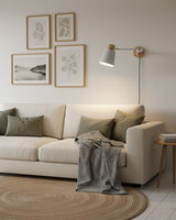 Collin Adjustable Curated Iron & Glass Wall Scon – spatial dining room perspective