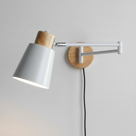 Collin Adjustable Plug In Sconce