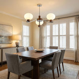 Mouth-Blown Frosted Glass craftsmanship detail on Colome Curated Mouth-Blown Frosted Glass Chandel