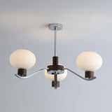 Colome Curated Mouth-Blown Frosted Glass Chandel – unlit natural material contrast