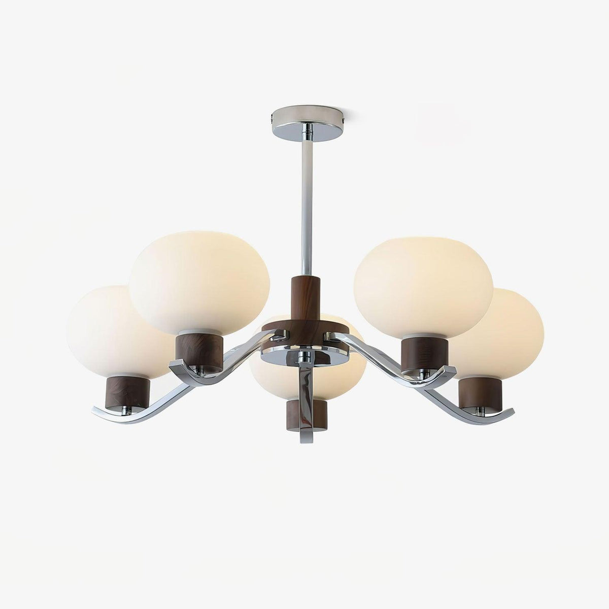 Colome Curated Mouth-Blown Frosted Glass Chandel – Mouth-Blown Frosted Glass Chandelier