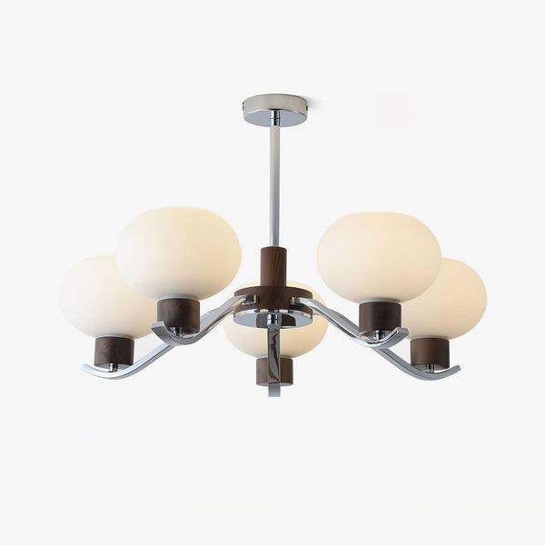 Colome Curated Mouth-Blown Frosted Glass Chandel