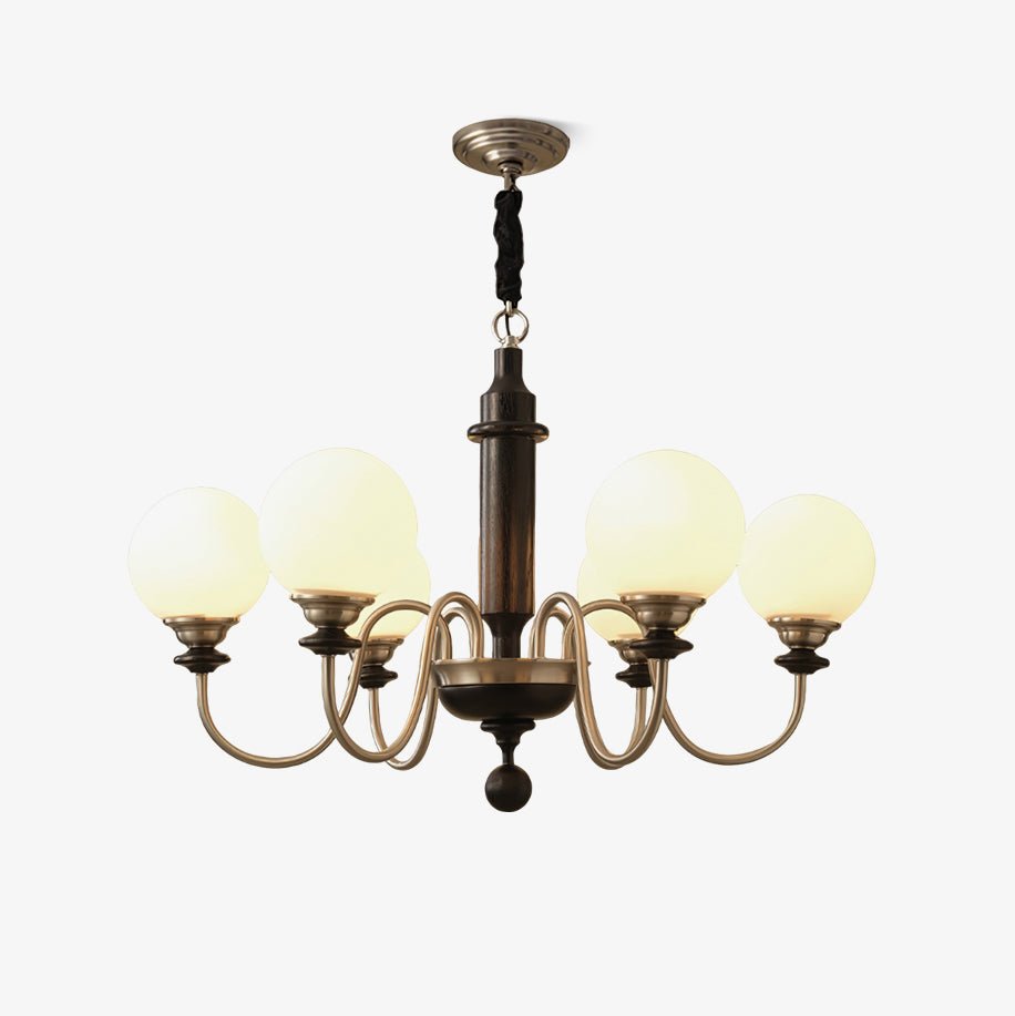 Colonial Grace Curated Mouth-Blown Frosted Glass – Mouth-Blown Frosted Glass Chandelier
