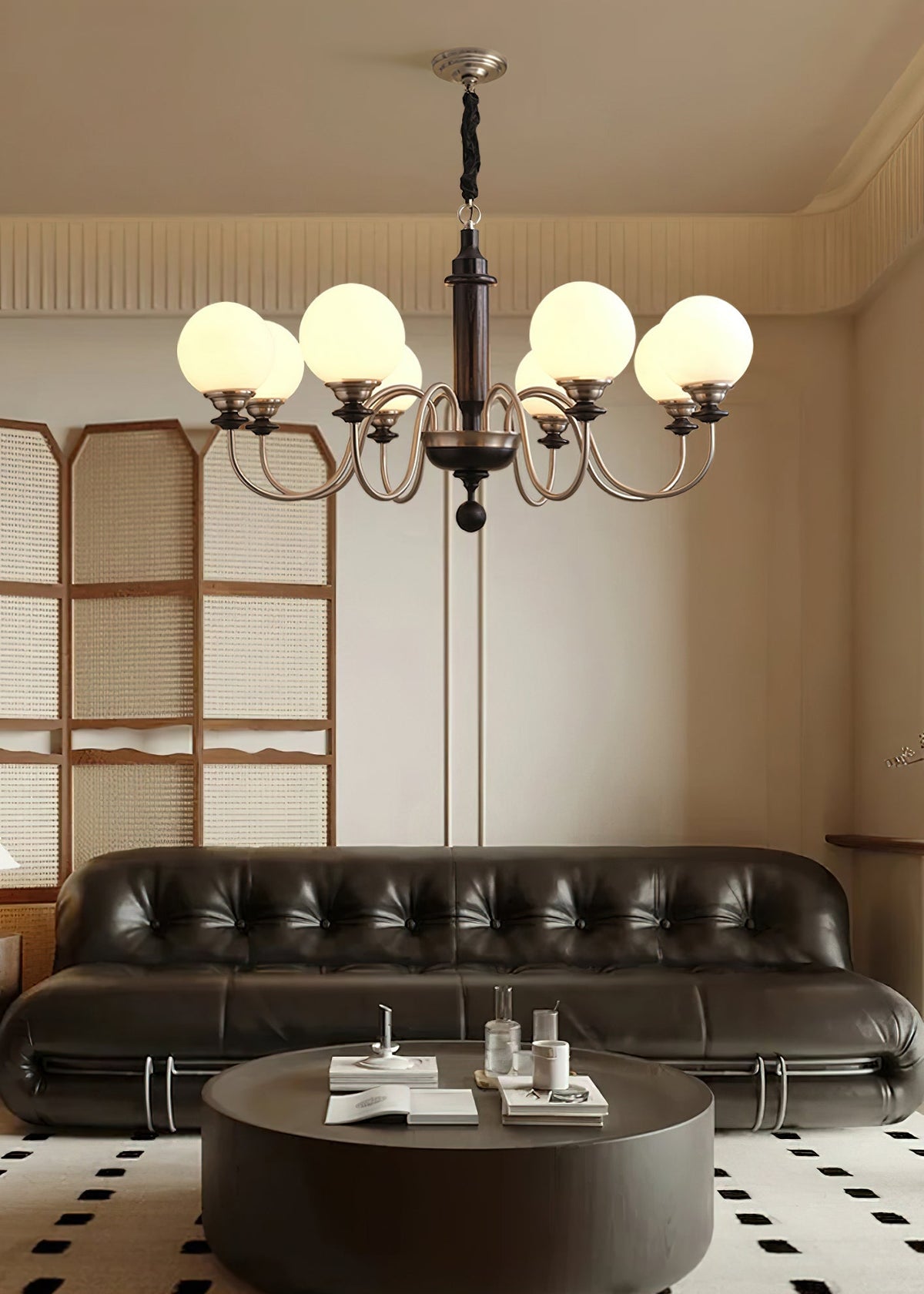 Colonial Grace Curated Mouth-Blown Frosted Glass – illuminated warm ambiance setting