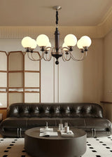 Colonial Grace Curated Mouth-Blown Frosted Glass – illuminated warm ambiance setting