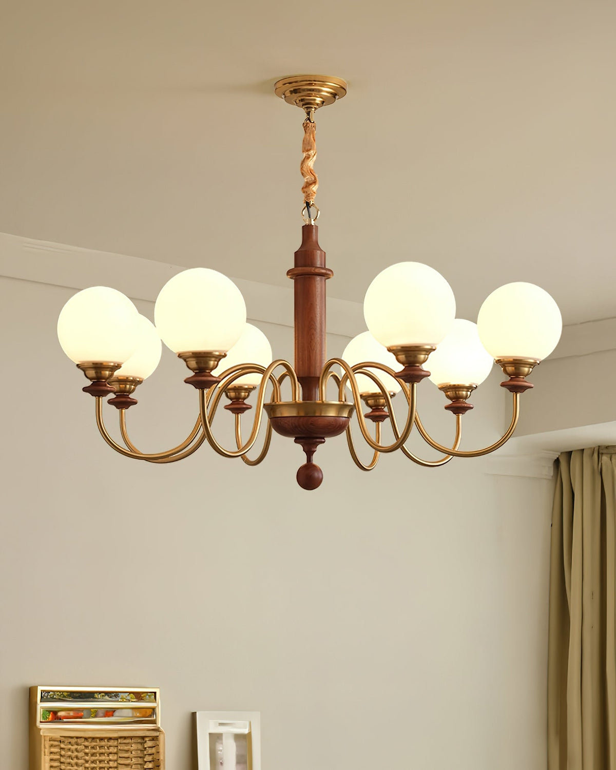 Colonial Grace Curated Mouth-Blown Frosted Glass installed in residential dining space