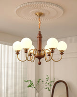 Colonial Grace Curated Mouth-Blown Frosted Glass warm illuminated room view