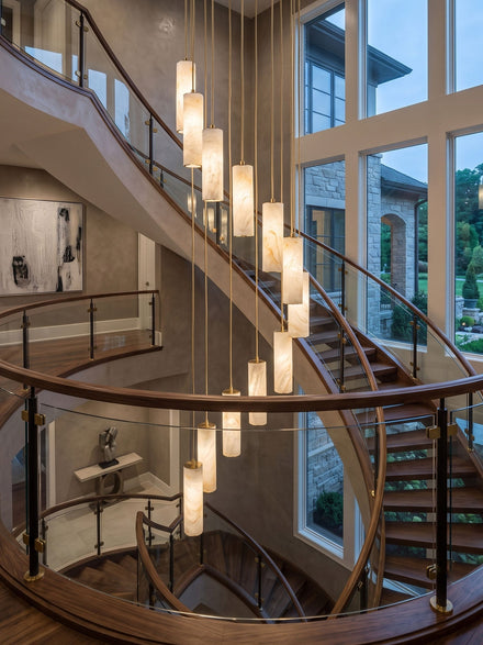Column Alabaster Chandelier