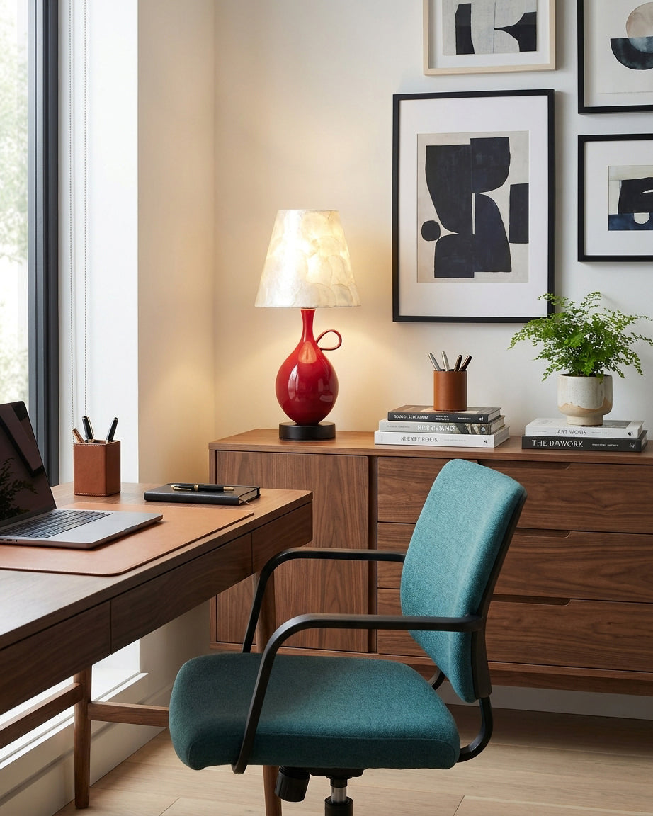 Coravie Curated Hand-Thrown Ceramic Table Lamp
