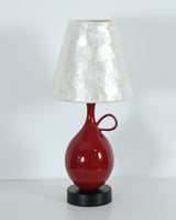 Coravie Curated Hand-Thrown Ceramic Table Lamp – unlit natural material contrast
