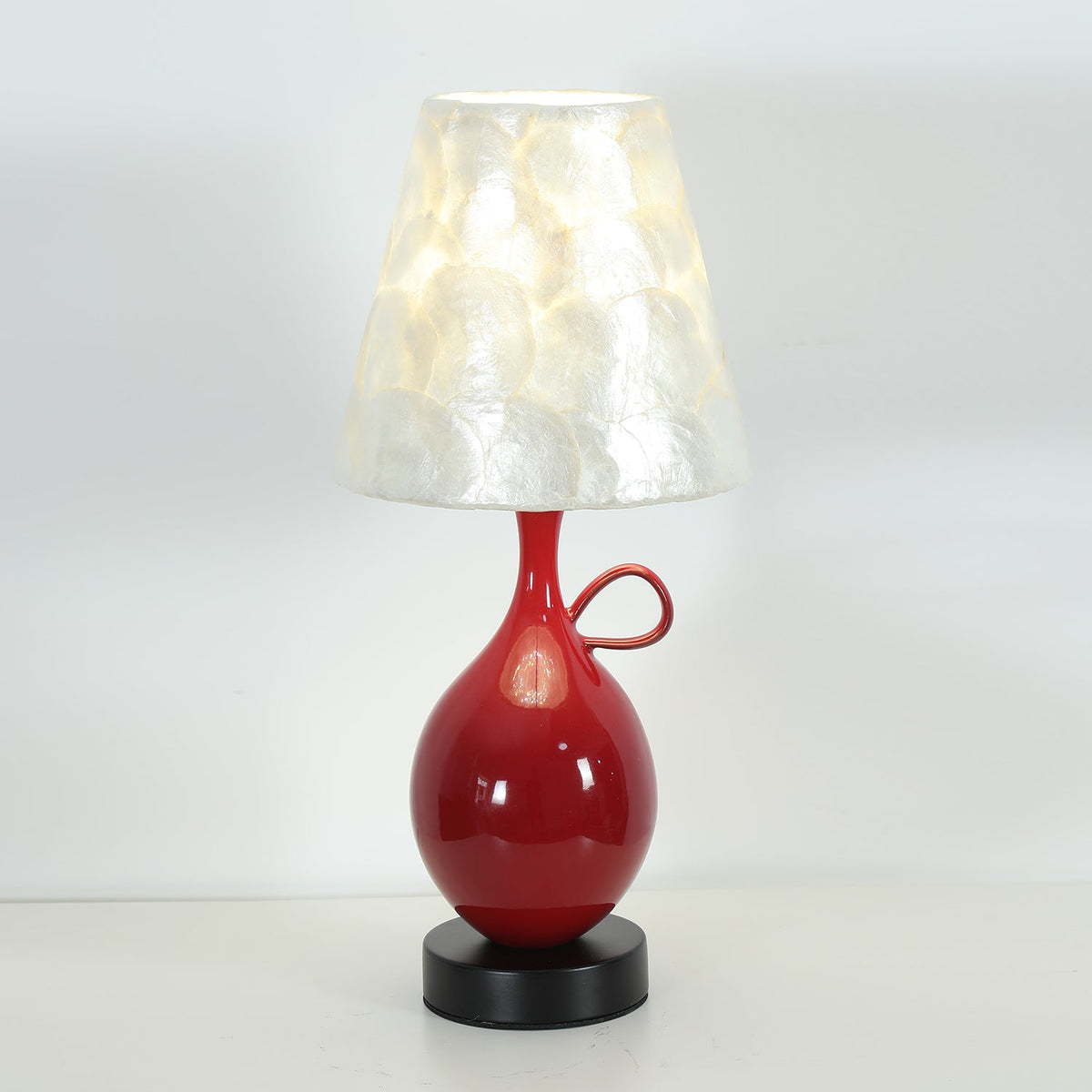Coravie Curated Hand-Thrown Ceramic Table Lamp – W 18cm x H 40cm  W 7.1 x H 15.7 finish configuration