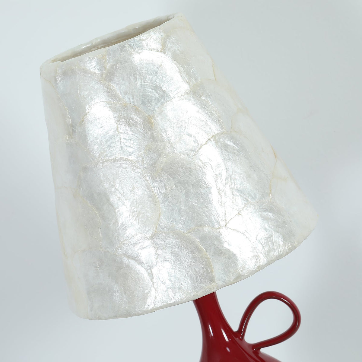 Coravie Curated Hand-Thrown Ceramic Table Lamp – side angled contour profile