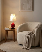 Coravie Curated Hand-Thrown Ceramic Table Lamp – dimensional scale reference
