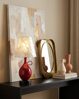 Coravie Curated Hand-Thrown Ceramic Table Lamp – handcrafted surface texture
