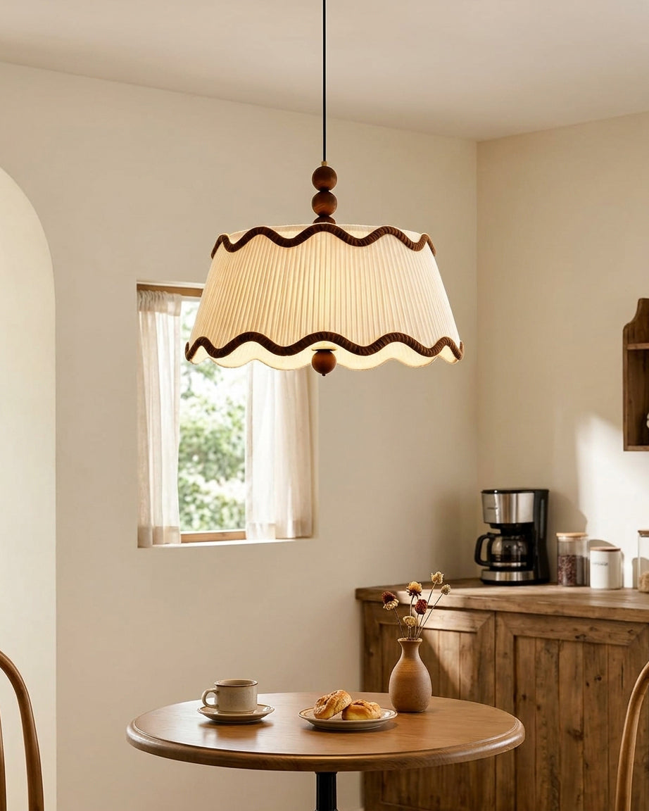 Cordelia Curated Iron & Glass Pendant Light – unlit natural material contrast